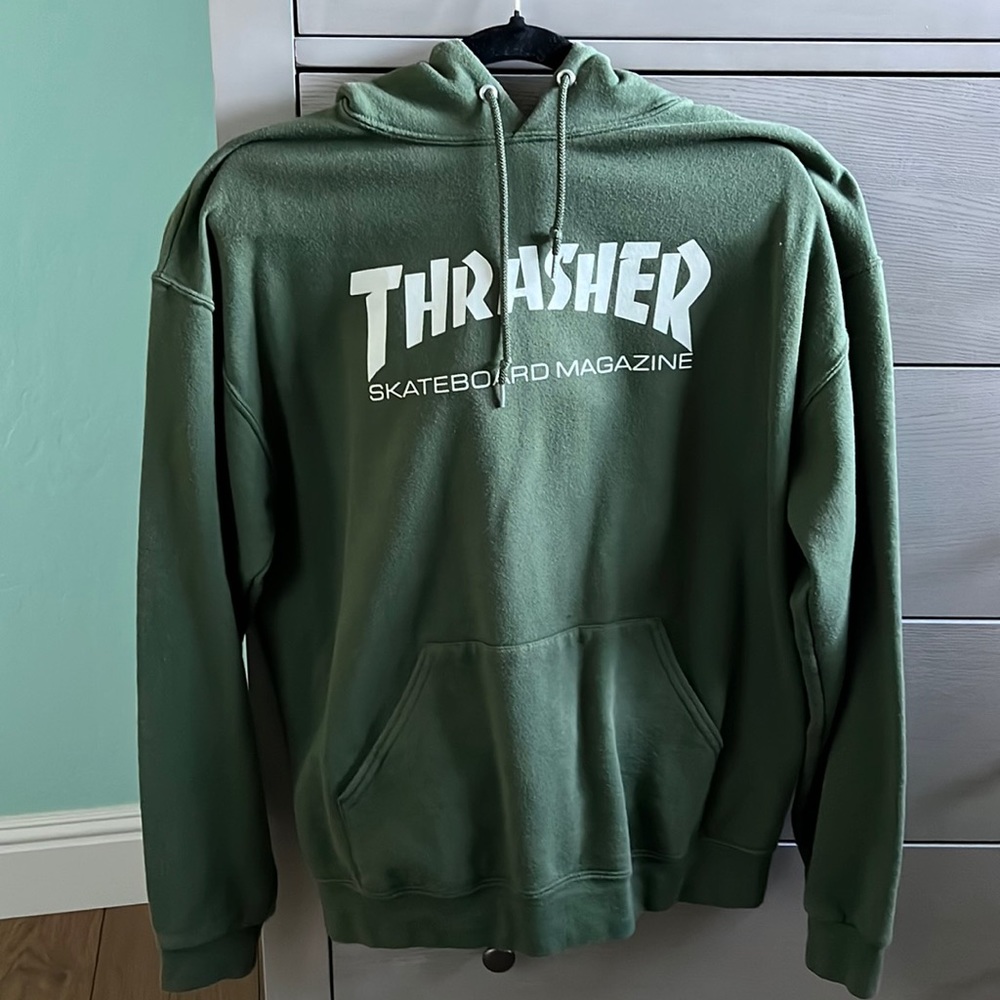Thrasher Army Green Hoodie